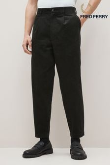 Fred Perry Green Waffle Cord Tapered Fit Trousers (D81949) | 410 zł