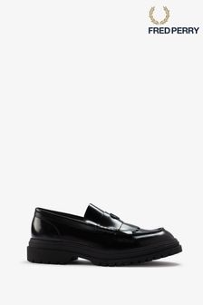 Schwarze Leder-Loafer von Fred Perry (D82013) | 132 €