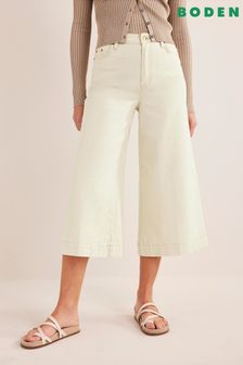 Boden White High Rise Culotte Jeans (D82308) | $140