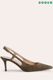 Boden Green Cut-Out Slingback Heels (D82321) | €77
