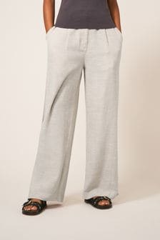 Široke hlače naravne barve White Stuff Lucinda (D82378) | €50