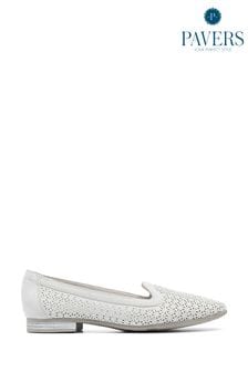 Pavers Grey Slip-On Embellished Loafers (D82645) | 58 €