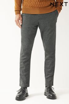 Grey Slim Smart Motion Flex Stretch Trousers (D82913) | $56