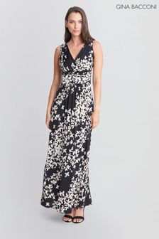 Gina Bacconi Rihanna Black Jersey Maxi Dress (D83033) | €82