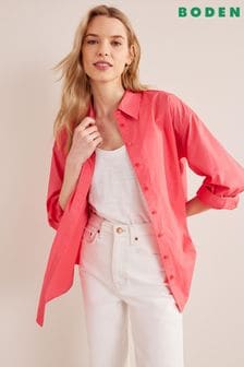 Boden Pink Oversized Cotton Shirt (D83060) | 220 zł