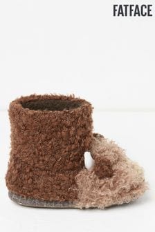 FatFace Brown Hamish Cow Slipper Boots (D83096) | €14