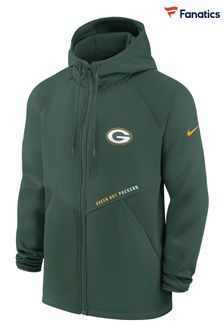 Nike NFL Fanatics Green Bay Packers Field Kapuzenjacke mit durchgehendem Reißverschluss (D83138) | 146 €