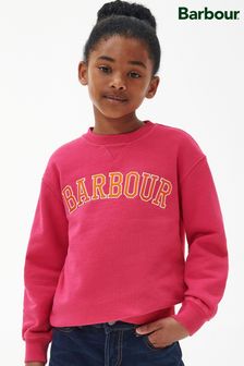 Barbour® Pink Northumberland Varsity Logo Girls Sweatshirt (D83170) | 30 € - 34 €
