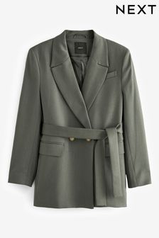 Green Tailored Belted Blazer (D83308) | OMR28