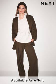 Brown Tailored Wide Leg Trousers (D83313) | 249 zł
