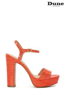 Dune London Orange Matche High Platform Sandals (D83385) | $159