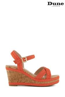 Dune London Orange Kelisa Braided Upper High Wedge Heel Sandals (D83392) | 130 €