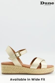 Dune London Gold Linnie Cross Strap Flatform Sandals (D83396) | 101 €