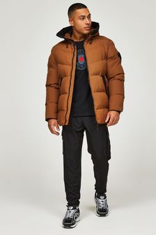 Коричневая дутая куртка Zavetti Canada Zeoti (D83802) | €75