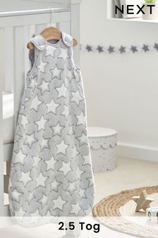 Grey Stars 2.5 Tog Fleece Supersoft Baby Sleep Bag (D83808) | AED86 - AED98