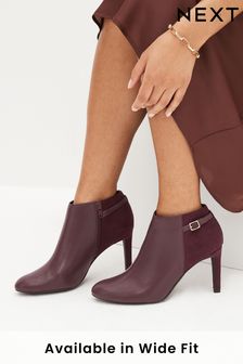 Burgundy Red Forever Comfort® Round Toe Shoe Boots (D83828) | 58 €
