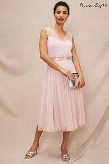 Phase Eight Pink Ella Tulle Dress (D84188) | €228