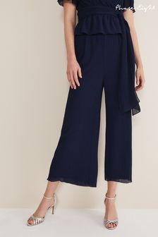 Phase Eight Blue Aster Co-ord Plisse Trousers (D84190) | 60 €