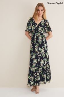 Phase Eight Blue Georgie Tiered Maxi Dress (D84200) | $283