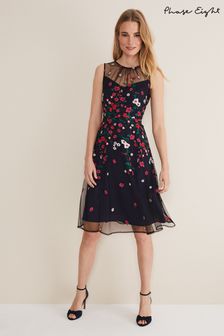 Phase Eight Blue Sloane Mesh Ditsy Floral Dress (D84204) | 129 €