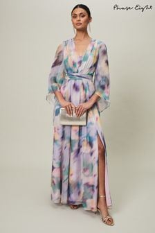 Phase Eight Purple Selene Printed Maxi Dress (D84207) | €318