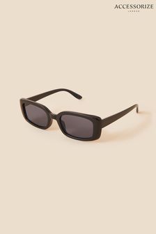 Accessorize Black Soft Rectangle Sunglasses (D84322) | $38