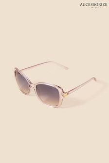 Accessorize Blue Clear Oversized Square Sunglasses (D84324) | KRW26,300