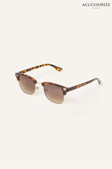 Accessorize Brown Classic Square Tortoiseshell Sunglasses (D84345) | HK$175