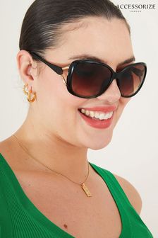 Accessorize Brown Metal Detail Wrap Sunglasses (D84347) | R352