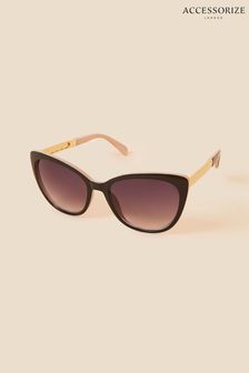 Accessorize Black Classic Cateye Sunglasses