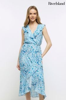 River Island Blue Wrap Dress (D84463) | €21