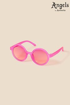 Angels By Accessorize Pink Rounded Sunglasses with Protective Case (D84592) | TRY 231