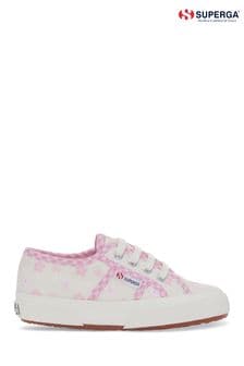 Superga Pink Printed Flowers & Gingham Canvas Trainers (D84606) | €31