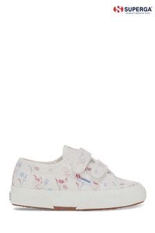 Superga Printed Flowers Strap Canvas White Trainers (D84607) | €31