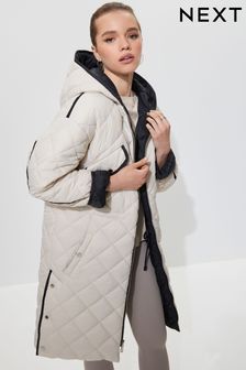 Black & White Reversible Quilted Coat (D84634) | €106