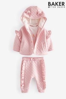 Baker by Ted Baker Pink Quilted 3 Piece Set (D84725) | OMR23 - OMR24