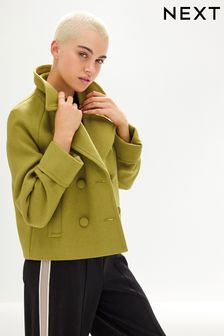 Mustard Yellow Short Double Breasted Coat (D84782) | 66 €