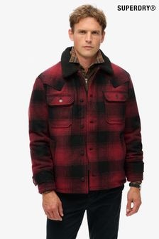 Superdry Red Merchant Wool Chore Coat Jacket (D84914) | $257