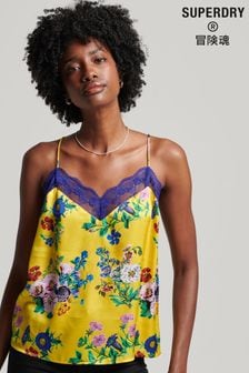 Superdry Yellow Satin Cami Top (D84935) | AED194