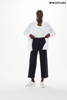 Whistles Blue Katie Cropped Trousers (D85006) | 312 zł