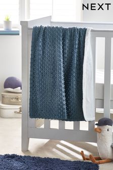Blue Bobble Fleece Blanket (D85227) | KRW27,200
