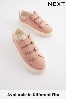 Rose Pink Wide Fit (G) Touch Fastening Trainers (D85434) | €18 - €25