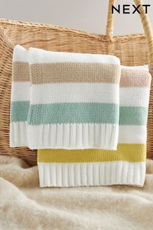 Stripe Chenille Baby Blanket (D85439) | 78 QAR