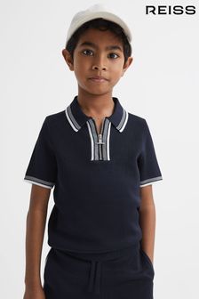 Blue striped sales polo t shirt