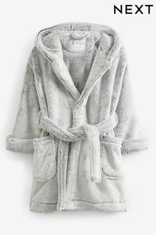  (D85636) | €20 - €37 Grijs - Zacht aanvoelende fleece badjas (9 mnd-16 jr)