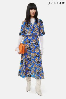 Jigsaw Blue Dandelion Floral Shirt Dress (D85752) | €102