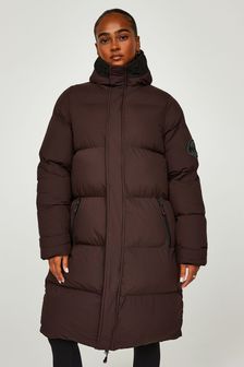 Коричневая удлиненная куртка-дутая Zavetti Canada Alora (D85969) | €78