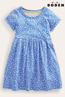 Boden Blue Short-sleeved Fun Jersey Dress (D86625) | SGD 32 - SGD 38