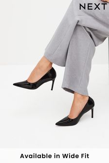 Black Regular/Wide Fit Forever Comfort® Point Toe Mid Heel Court Shoes (D86662) | 48 €