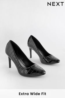 Black Extra Wide Fit Forever Comfort® Round Toe Court Shoes (D86722) | €30
